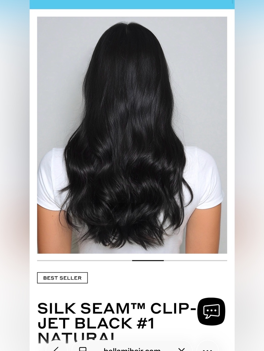 BELLAMI 20 in. 360 g. Classic Jet Black Clip-In Human Hair Extensions